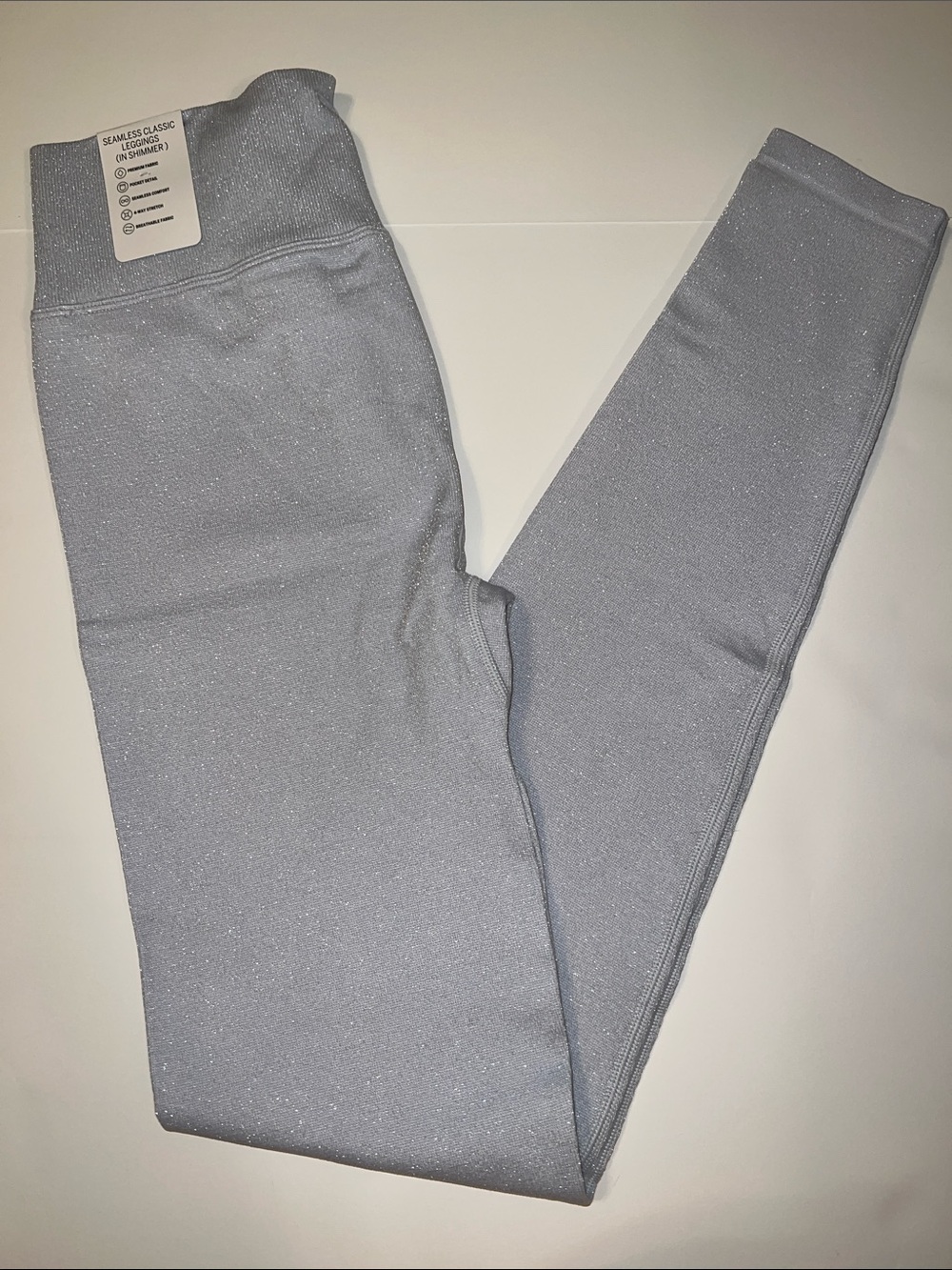 PINK Victoria’s Secret Shimmery Light Gray Women’s Leggings M Long 29” inseam